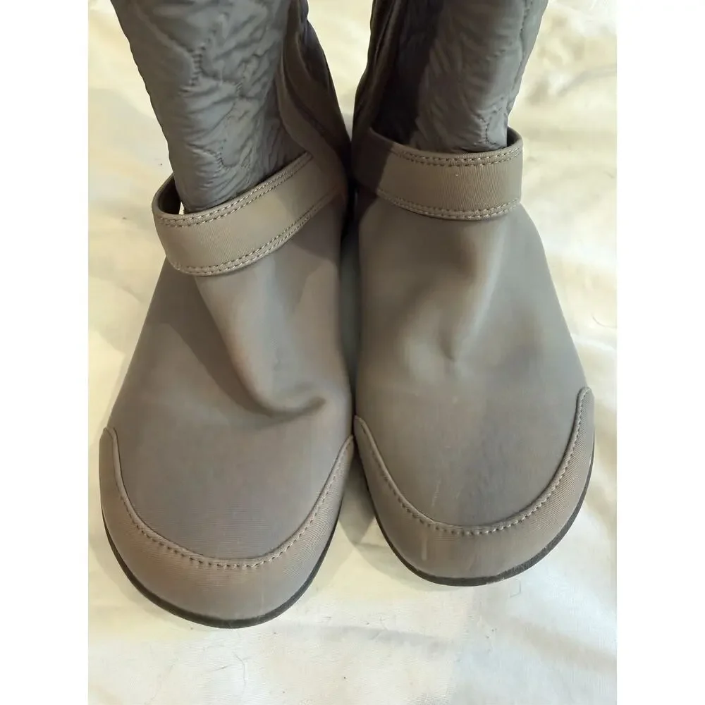MERRELL Winter Boots Women’s 8 Encore Kassie Gray Zipper Lined Quilted Pattern